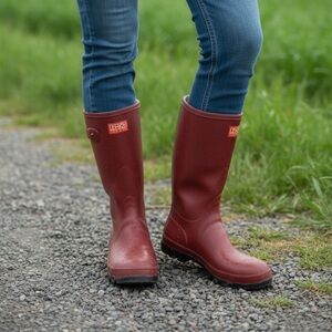 Vintage Lehigh Steel Toe Boots Mens 7 Red Ranger Rubber Safety Sherpa Lined